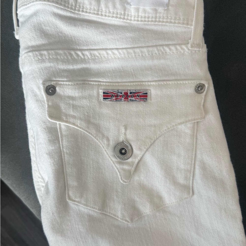 Hudson Los Angeles White Skinny Jeans sz24